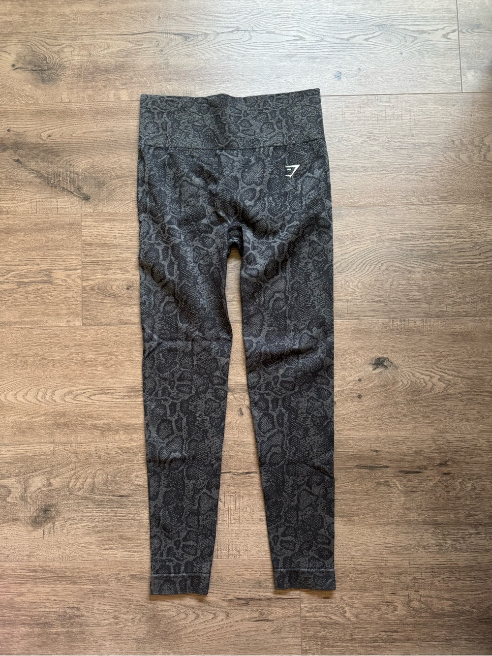 Gymshark Dark Gray Snake-Print High-Rise Leggings
